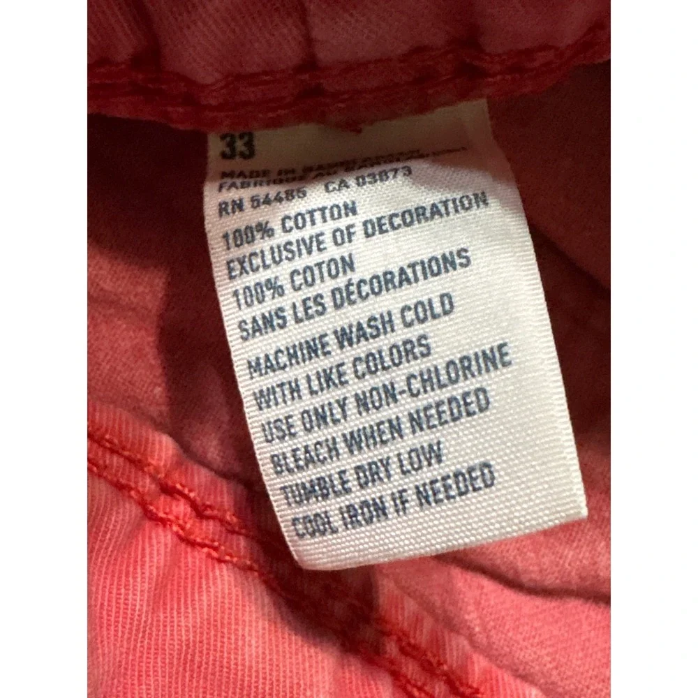 American Eagle Outfitters Prep Shorts Mens 33 Salmon Pink Coral Cotton Casual